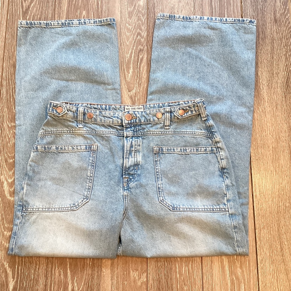 We the Free Palmer cuffed Wide Leg Jeans - Picture 6 of 11